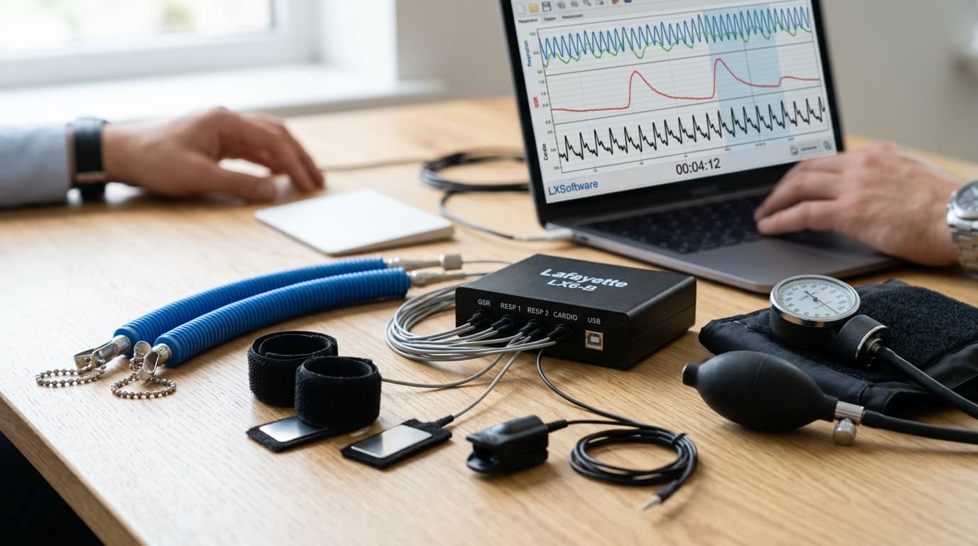 Professional Polygraph Examination Equipment and Pricing Factors in Canada Certified computerized polygraph equipment and biometric sensors included in professional test cost